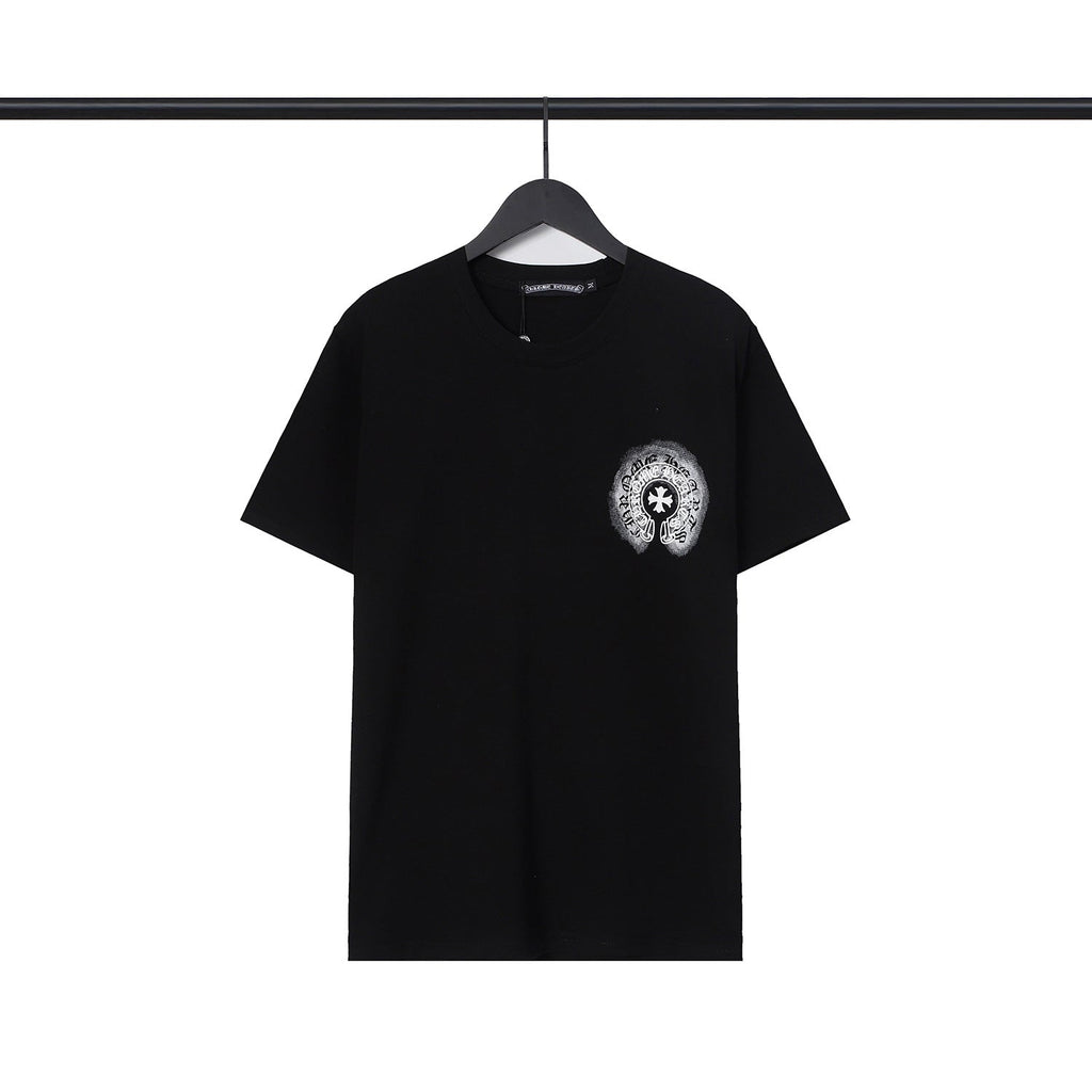 Chrome Heart T Shirts Sanskrit cross logo short-sleeved men's T-shirt