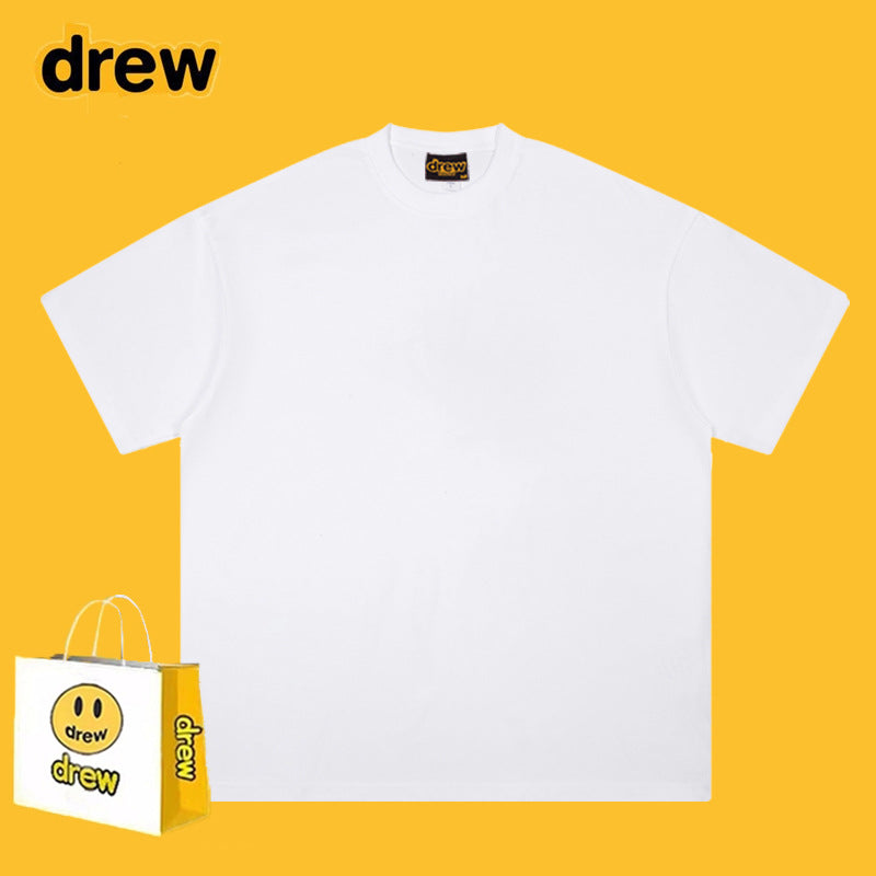 Drew T-shirts Funny Smiley Printed Short Sleeve