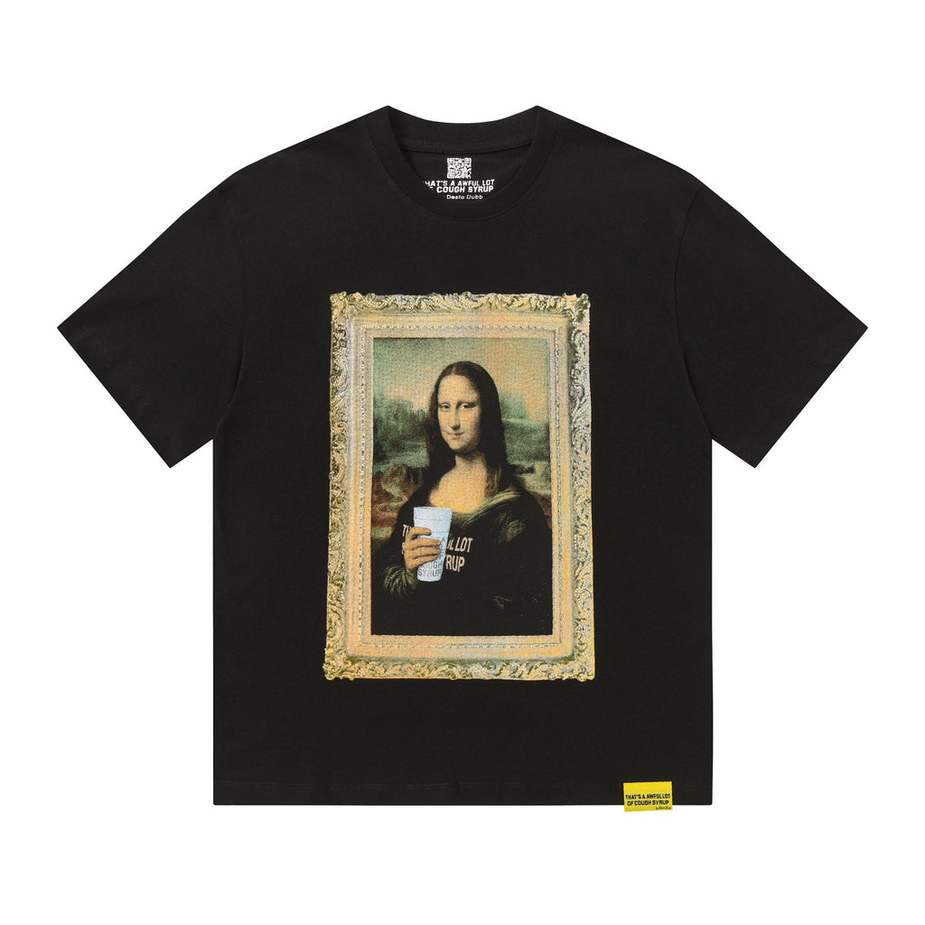 THAT'S A AWFUL LOT OF COUGH SYRUP Mona Lisa Graphic Short-Sleeve T-Shirt ¡ª hero
