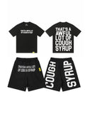 THAT'S A AWFUL LOT OF COUGH SYRUP Bold Wordmark Short-Sleeve Set ¡ª hero